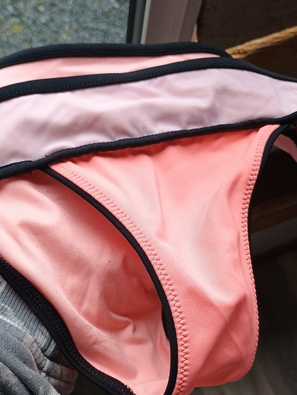 Victoria's Secret Pink with Black Trim Bikini Bottom